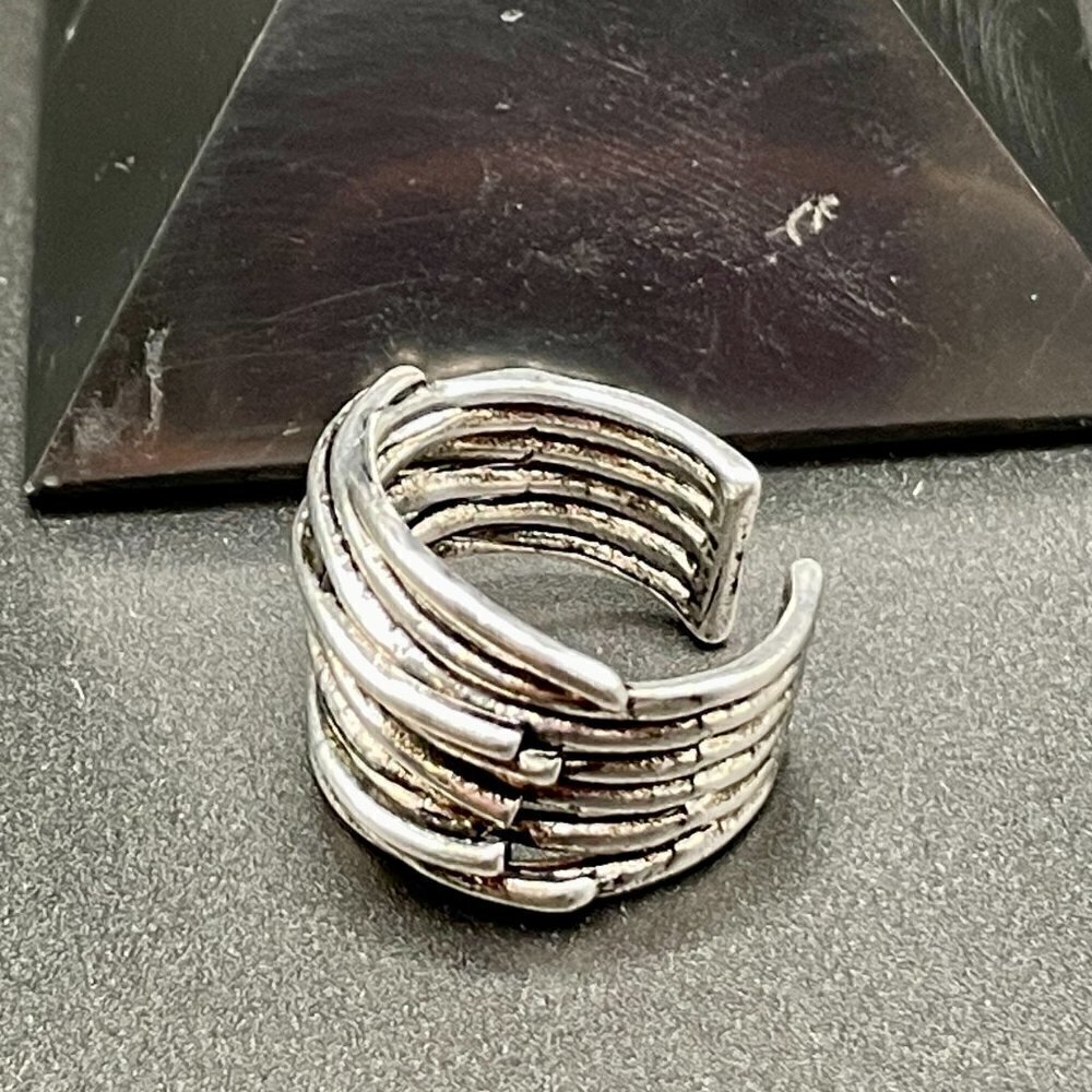 Twisted Distressed Wire Adjustable Wrapped Boho Ring #1150 - Picture 12 of 15